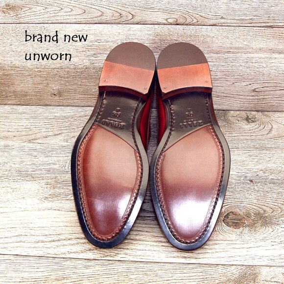 *NIB* $475 Nordstrom ZELLI Italia 9 M Verona Italian Derby Rust * add $15 Trees main image 12